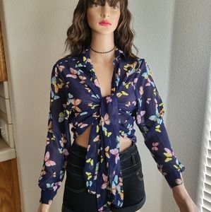 Butterfly Sheer long sleeve